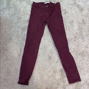 Maroon jeans